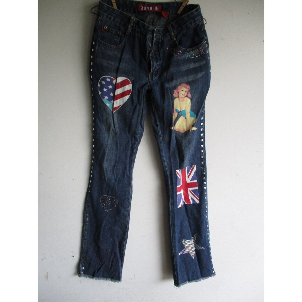Vintage Y2K Zana Di Pin Up Girls Jeans Size 3